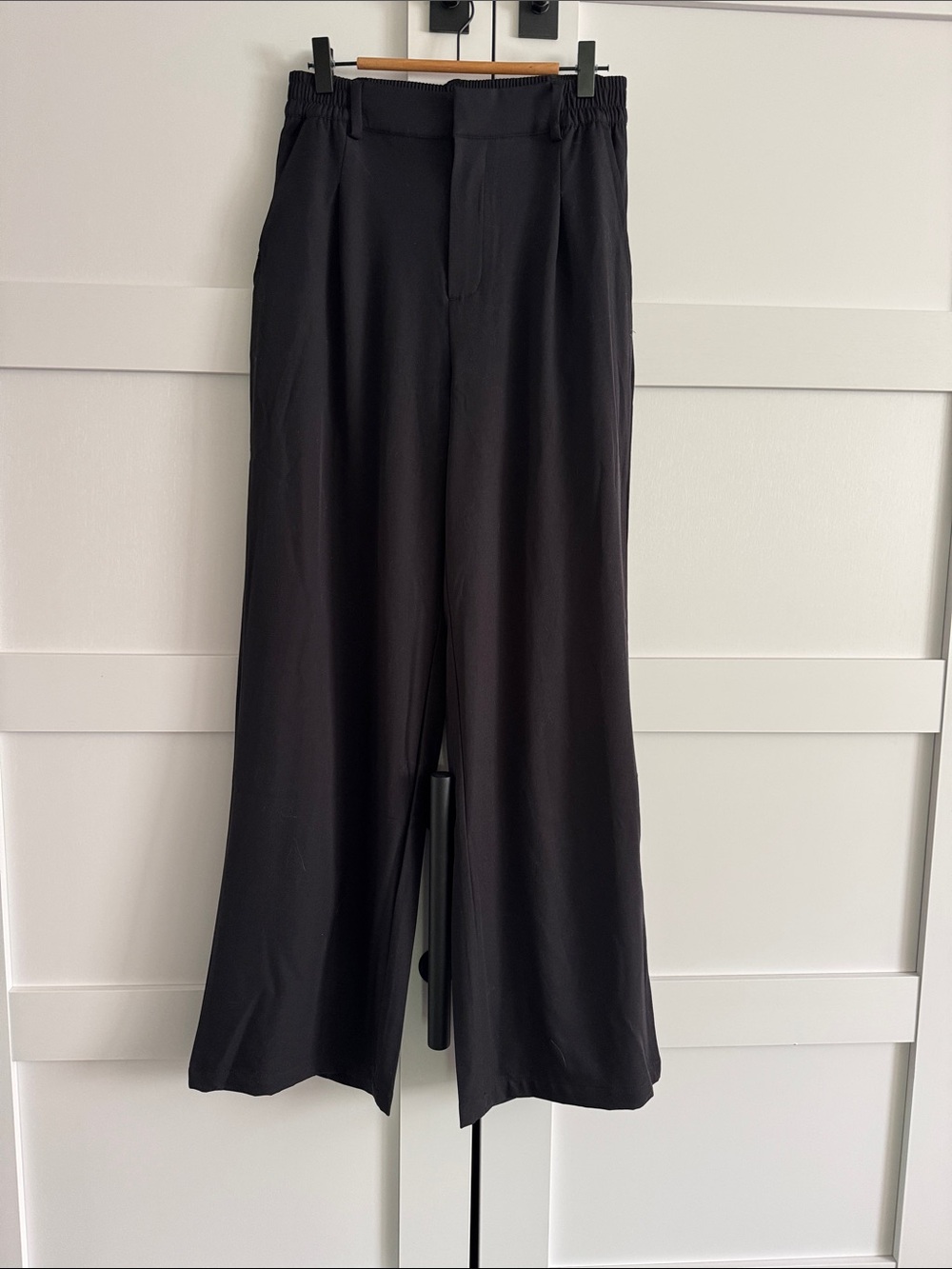 Glyder Black Wide-Leg Dress Trousers